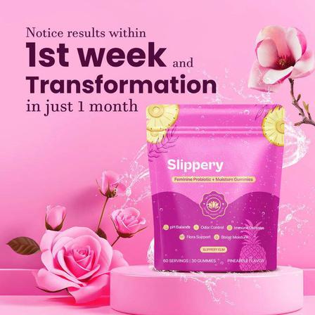 Slippery Kitty Feminine Probiotic Gummies, Pineapple Flavor